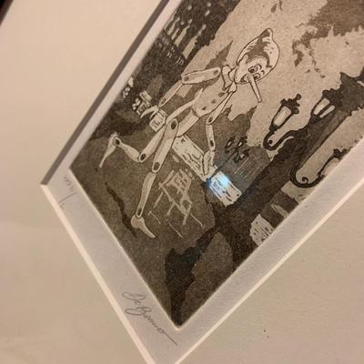 Pencil Signed & Numbered Pinocchio Themed Print (B3-HS)