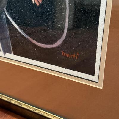 Signed Western Watercolor Art (B3-MG)