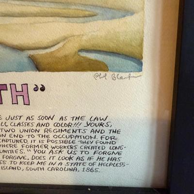 Philip Barber Signed Watercolor “Ogeechee Until Death” (SW-MK)