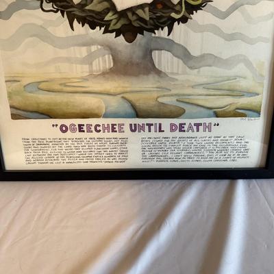 Philip Barber Signed Watercolor “Ogeechee Until Death” (SW-MK)