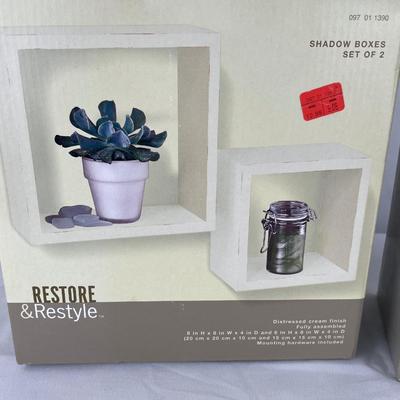 Restore & Restyle wall shadow boxes and shelves