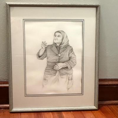 Two Pencil Signed Framed Drawings (B3-MG)