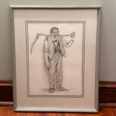 Two Pencil Signed Framed Drawings (B3-MG)