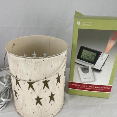 Projection clock Barometer & stars lamp