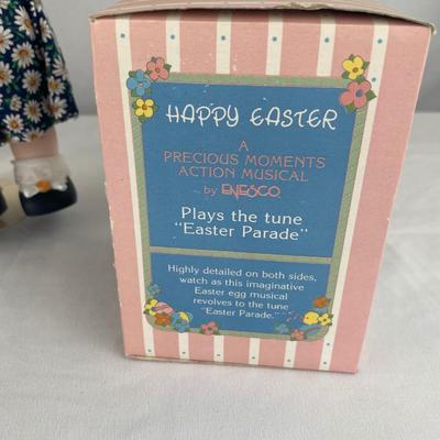 Precious Moments doll and Easter Musical Figure