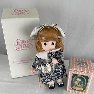 Precious Moments doll and Easter Musical Figure