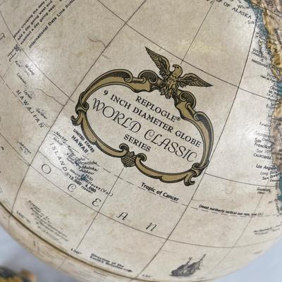 9” Diameter World Classic Globe & 4 “ globe