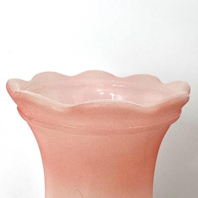 Set of 2 Beautiful Pink and Blue Hurricane Lamps