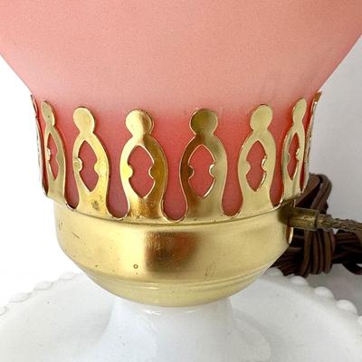 Set of 2 Beautiful Pink and Blue Hurricane Lamps