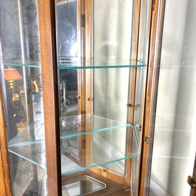Vintage Lighted Curio Cabinet