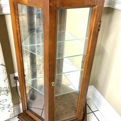 Vintage Lighted Curio Cabinet