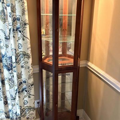Vintage Lighted Curio Cabinet