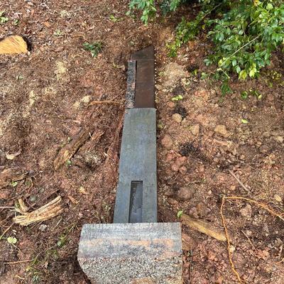 Steel & Cement Tall Sculpture (FY-RG)