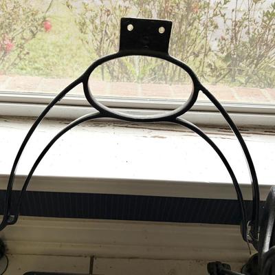 Vintage "FAULTLESS" Wrought Iron Sewing Base with Marble Top