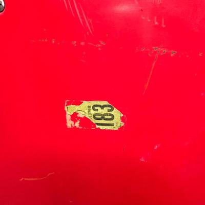 Vintage COSCO High Chair w Vinyl Padded Seat in Red & Chrome