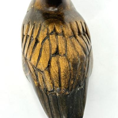 Vintage Leo Koppy Carved Wooden Duck
