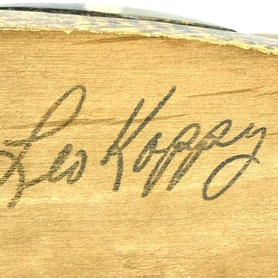 Vintage Leo Koppy Carved Wooden Duck