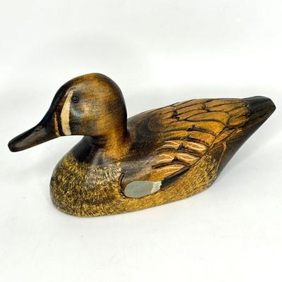 Vintage Leo Koppy Carved Wooden Duck