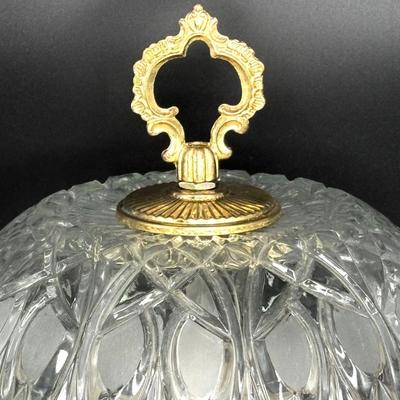 Vintage Michelotti Crystal Glass Prism Boudoir Parlor Lamp - Made in Holland