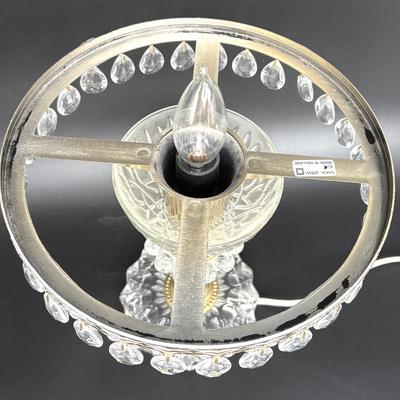 Vintage Michelotti Crystal Glass Prism Boudoir Parlor Lamp - Made in Holland