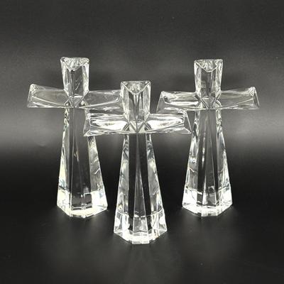 Set of 3 Crystal Crosses