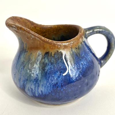 Blue Clay Artisan Teapot with Sugar and Creamer