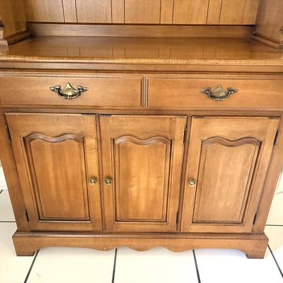 Solid Wood China Cabinet Hutch