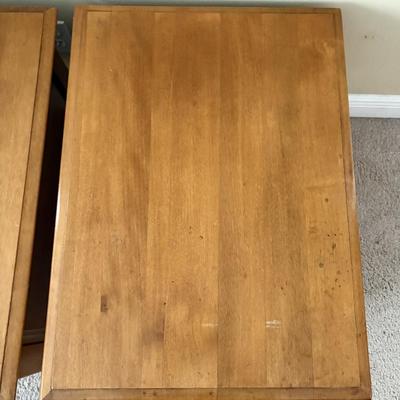 Set of 2 Solid Wood Side Tables