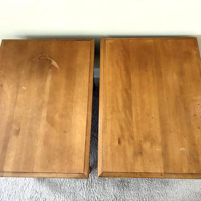 Set of 2 Solid Wood Side Tables