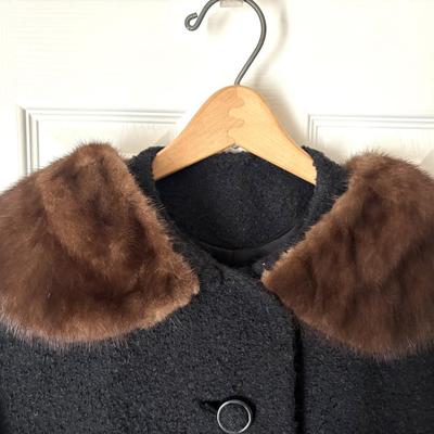 Ladies Authentic 1960s Union-Made Mink Collar Coat with "International Ladies Garment Workers Union" Tag