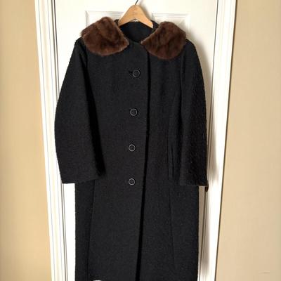 Ladies Authentic 1960s Union-Made Mink Collar Coat with "International Ladies Garment Workers Union" Tag