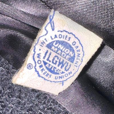 Ladies Authentic 1960s Union-Made Mink Collar Coat with "International Ladies Garment Workers Union" Tag