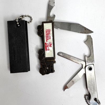 Lot of 7 Pocket Knives + Knife Sharpener