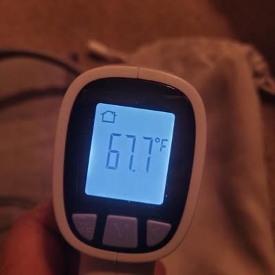 Working infrared thermometer and blood pressure cuff