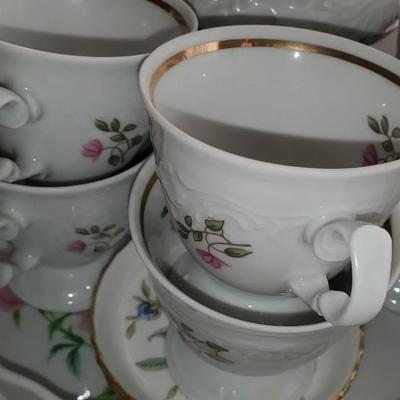 Sale Photo Thumbnail #168: Everything in the photos is in this one lot.  Porcelain cups, saucers, etc.