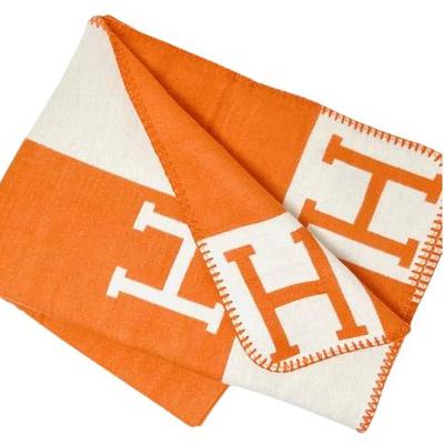 Hermes inspired stadium blanket and throw