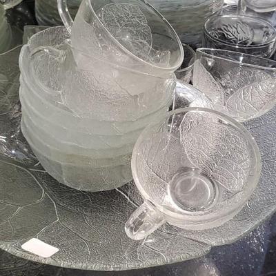 Large Lot Clear Glass Dishes and more