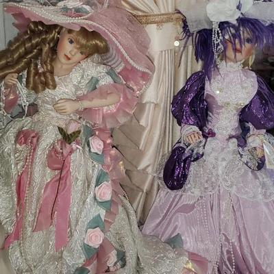 3 Porcelain Doll Lot