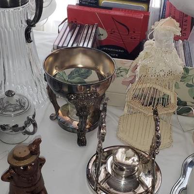 Collectibles table Lot, Records, and misc