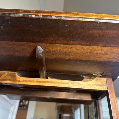 LOT 217: Vintage Two Tier Drop Leaf Table