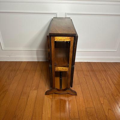 LOT 217: Vintage Two Tier Drop Leaf Table