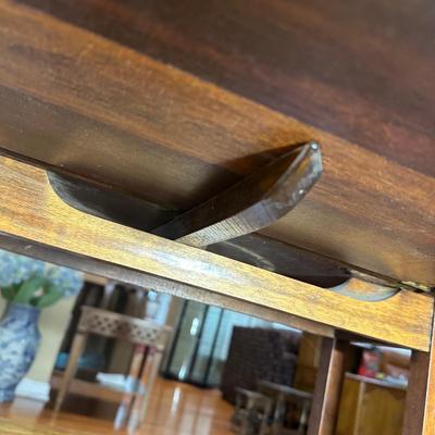 LOT 217: Vintage Two Tier Drop Leaf Table