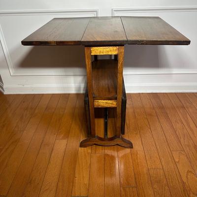 LOT 217: Vintage Two Tier Drop Leaf Table