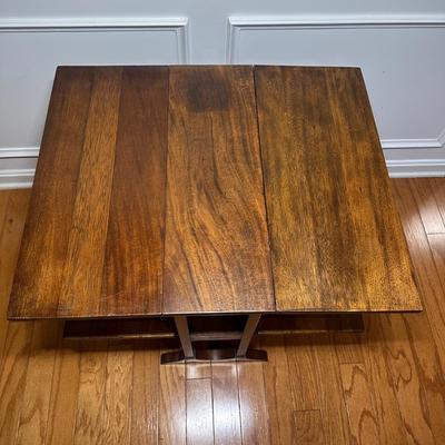 LOT 217: Vintage Two Tier Drop Leaf Table