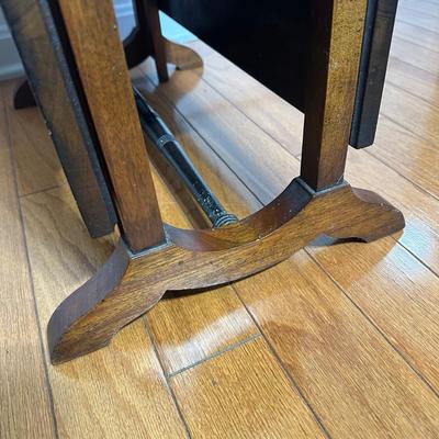 LOT 217: Vintage Two Tier Drop Leaf Table