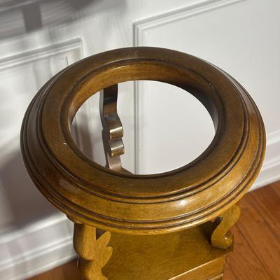 LOT 219: Vintage Mahogany Ashtray/Plant Stand