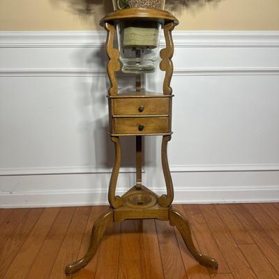 LOT 219: Vintage Mahogany Ashtray/Plant Stand