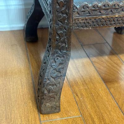 LOT Vintage Wooden Inlaid Pedestal