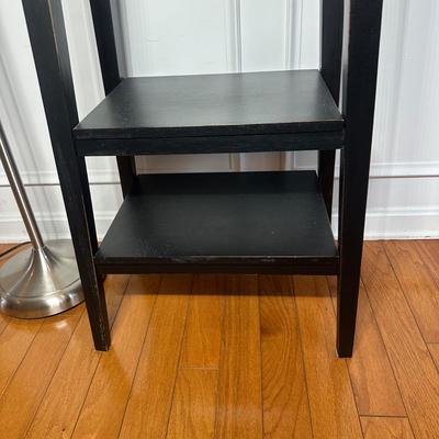 LOT 221: Floor Lamp w/ 5 Adjustable Heads & Side Table