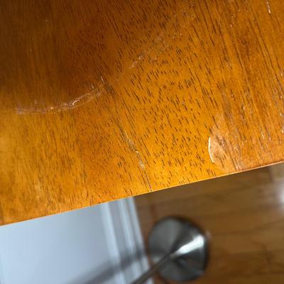 LOT 221: Floor Lamp w/ 5 Adjustable Heads & Side Table